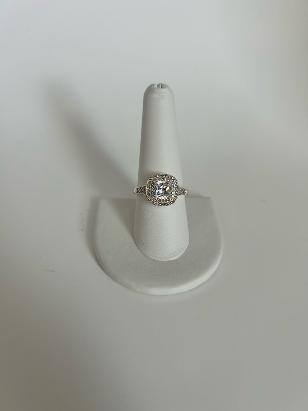 Charter Club Silver-Tone Halo Cubic Zirconia Ring - Picture 5 of 8